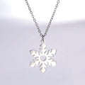 Silver Snowflake Pendant Necklace