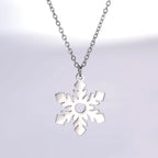 Silver Snowflake Pendant Necklace