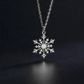 Winter Snowflake Pendant Necklace silver