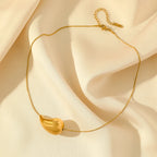 Gold Water Drop Pendant Necklace style 2