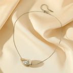 Silver Water Drop Pendant Necklace style 2
