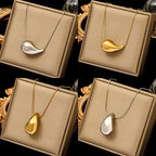 Gold or silver Water Drop Pendant Necklace