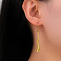 Asymmetric Water Drop Pendant Necklace gold