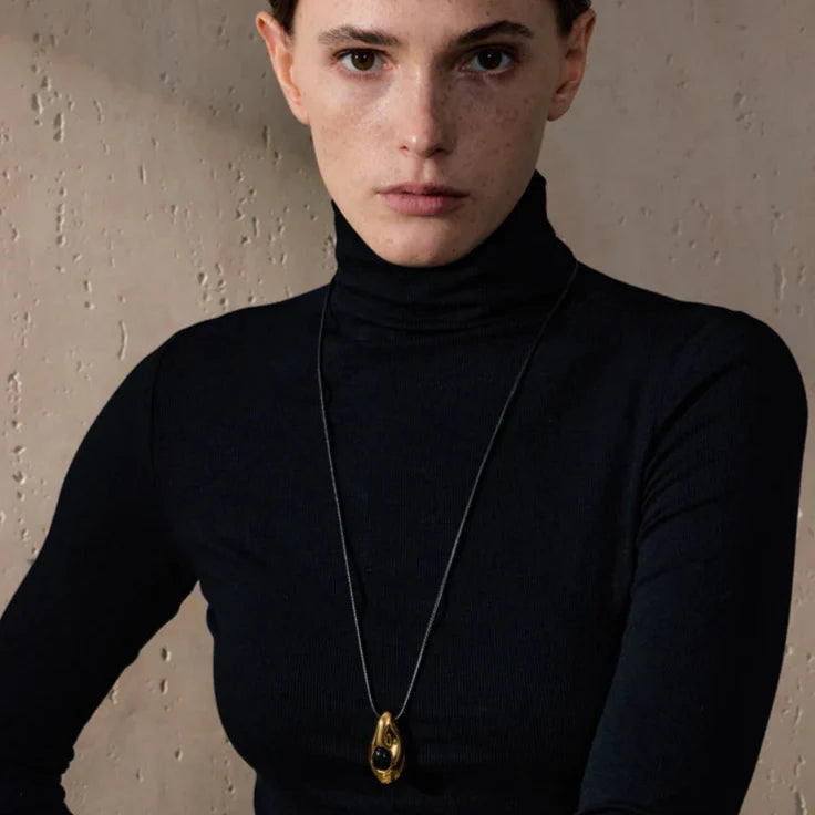 Bohemian Style Gold Water Drop Pendant Necklace