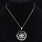 Men's Women's Life Seed Pendant Necklace silver