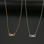Golden Infinity Pendant Necklace for Women silver