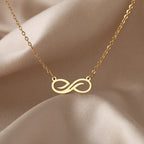 Golden Infinity Pendant Necklace for Women gold