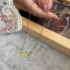 Golden Infinity Pendant Necklace for Women gold