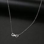 Golden Infinity Pendant Necklace for Women silver
