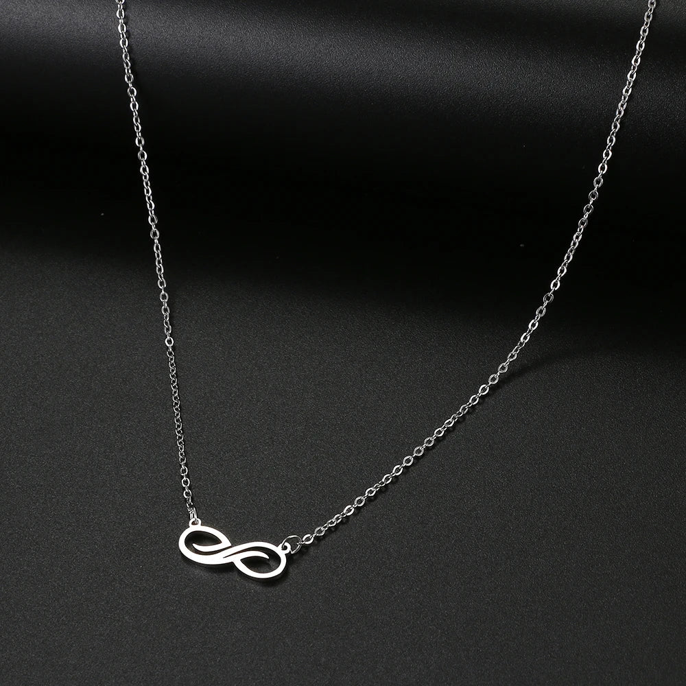 Golden Infinity Pendant Necklace for Women silver