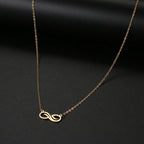 Golden Infinity Pendant Necklace for Women gold