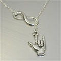 Infinity Pendant Necklace and Hand