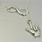 Infinity Pendant Necklace and Hand