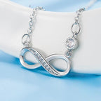 Silver Women's Infinite Zircon Pendant Necklace