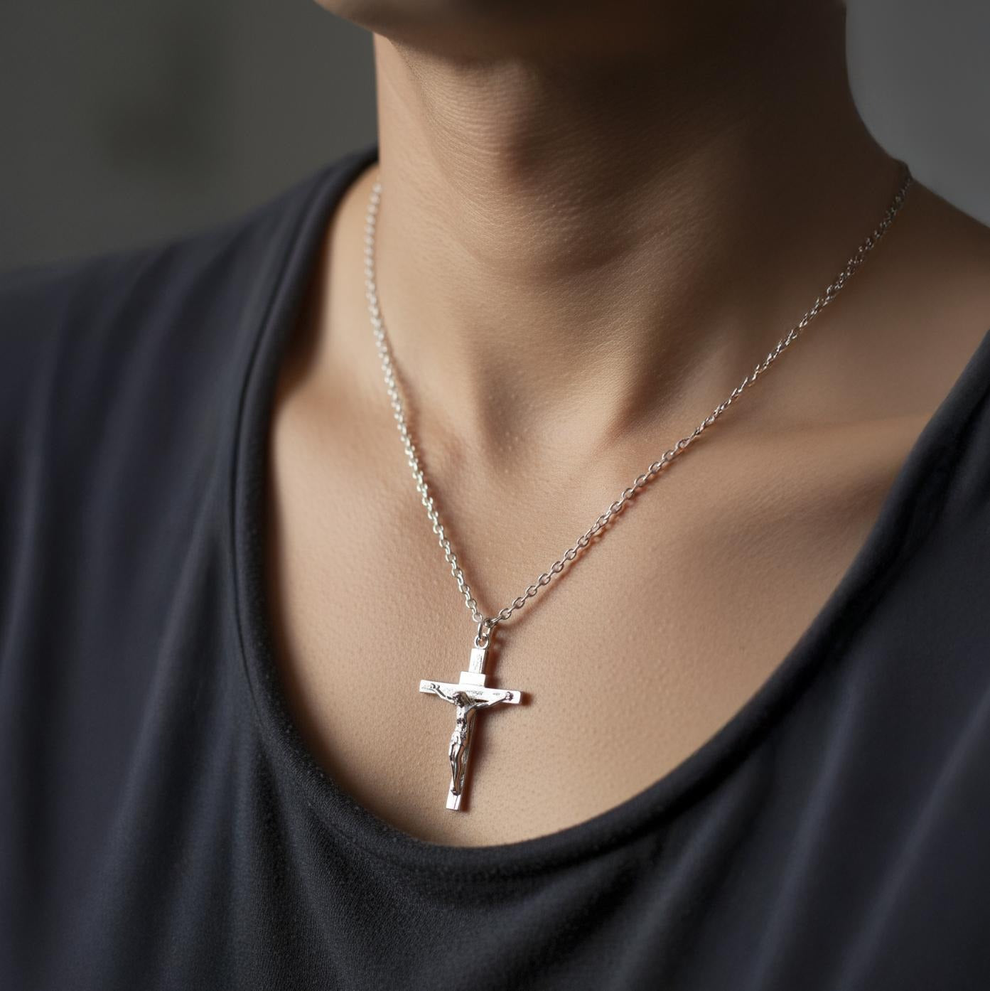 Necklace & Pendant Jesus Christ Cross for Men