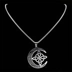 Celtic Moon Pendant Necklace