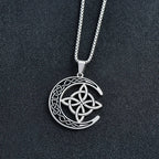 Celtic Moon Pendant Necklace