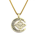 Celtic Moon Pendant Necklace
