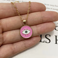 Pink Nazar Boncuk Pendant Necklace