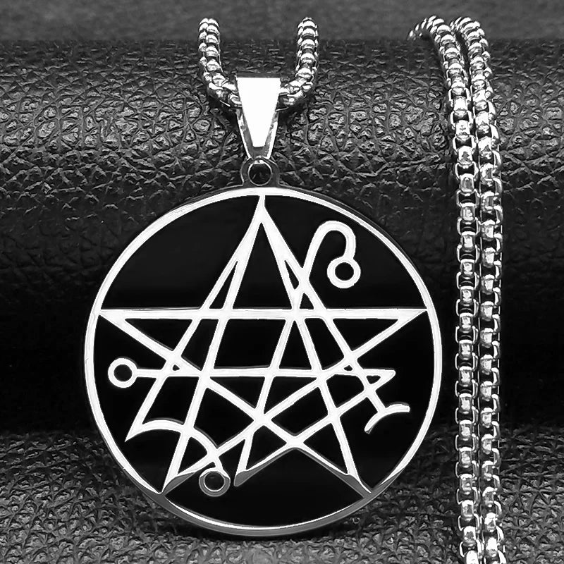 Necronomicon Lovecraft Cthulhu Silver Pendant Necklace