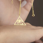 Egyptian Eye of Horus Oudjat Necklace & Pendant for Women in Gold