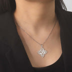 Silver Om Buddhism Pendant Necklace