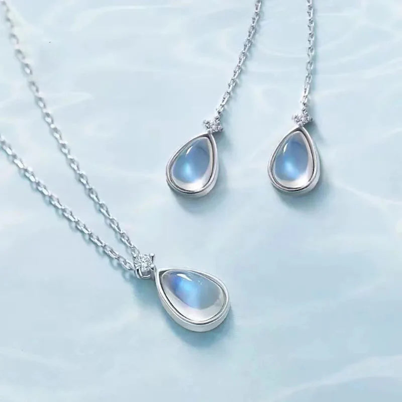 Oval Pendant Necklace Fertility of the Woman Moonstone