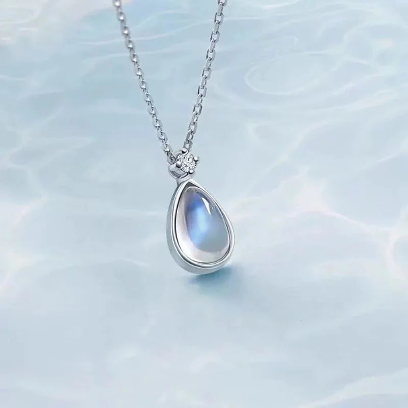 Oval Pendant Necklace Fertility of the Woman Moonstone