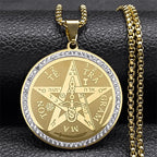 Pentacle Pendant Necklace Witchcraft Wiccan gold