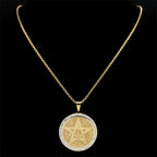Pentacle Pendant Necklace Witchcraft Wiccan gold
