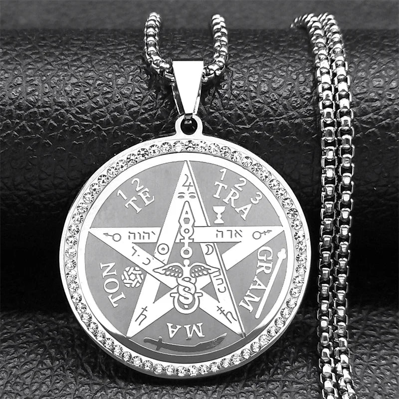 Pentacle Pendant Necklace Witchcraft Wiccan silver