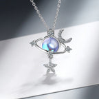 Light Blue Moonstone Pendant Necklace