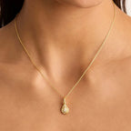 Colored Birthstone Pendant Necklace