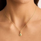 Colored Birthstone Pendant Necklace