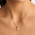 Colored Birthstone Pendant Necklace