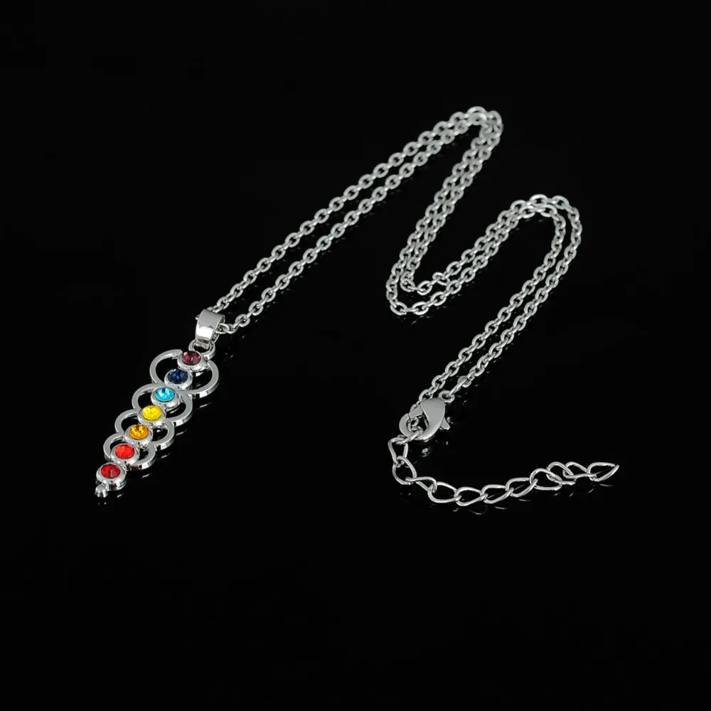 7 Chakra Stones Pendant Necklace for Women
