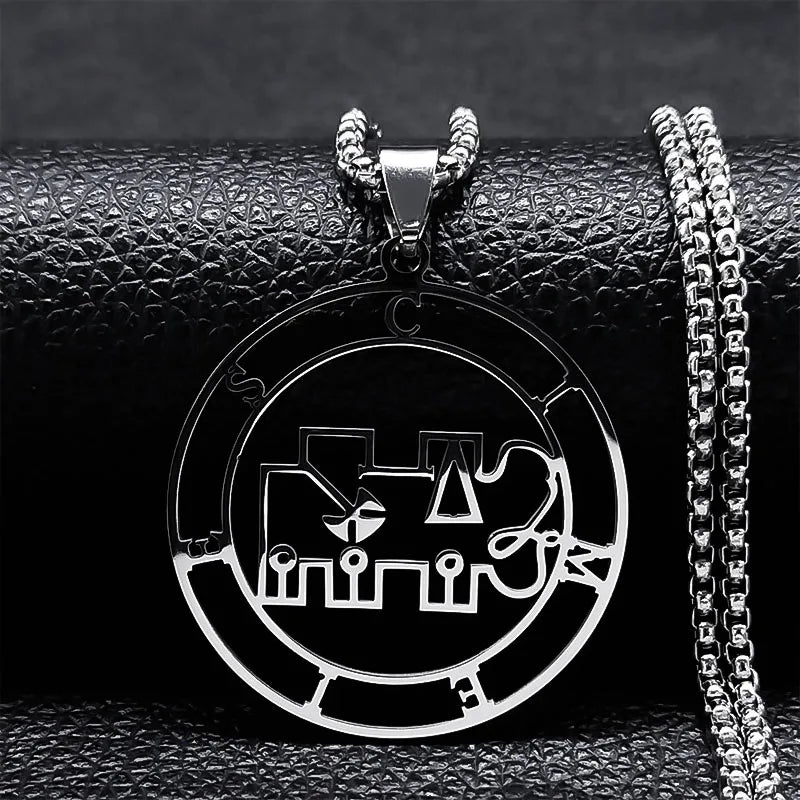 Demon Sigil Pendant Necklace cimeies
