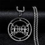 Demonic Sigil Pendant Necklace Sallos