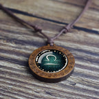 Zodiac Sign Pendant Necklace 12 Constellations Libra