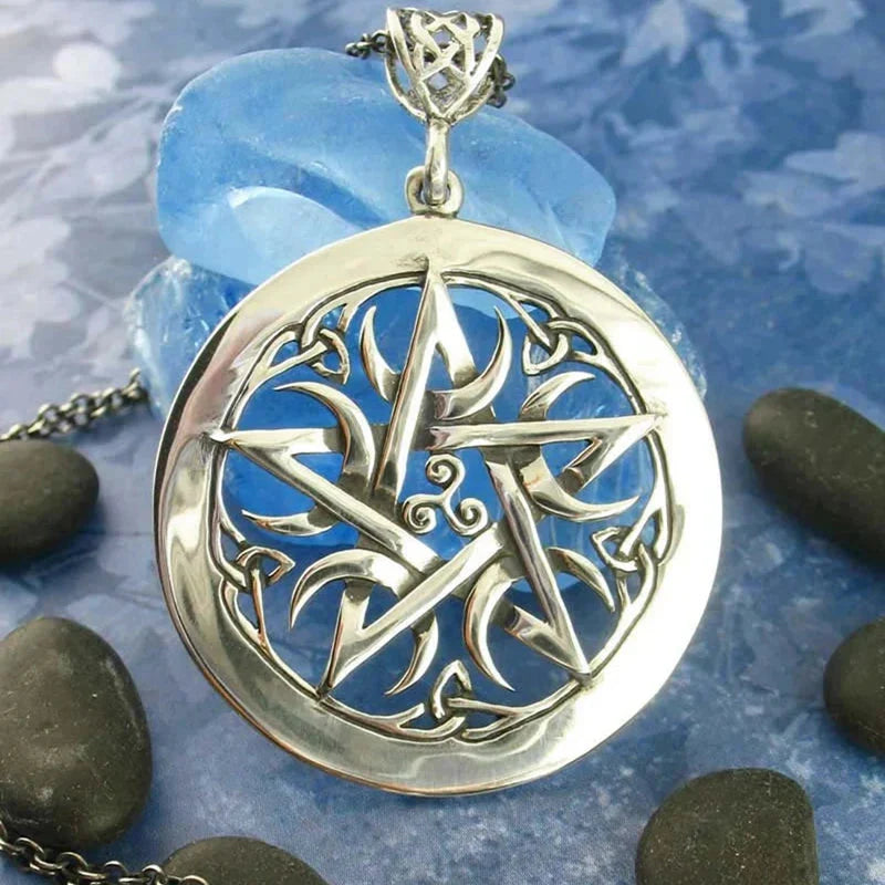 Wiccan Witchcraft Pendant Necklace Pentacle Woman