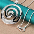 Silver Spiral Necklace & Pendant for Women