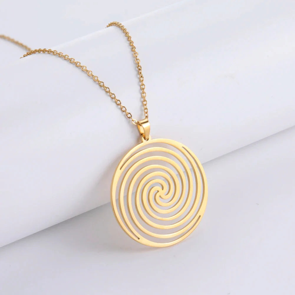 Geometric Spiral Necklace & Pendant – Artistika Australia