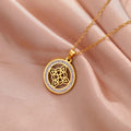 Wiccan Pendant Necklace Witch's Knot Protective Amulet for Women gold