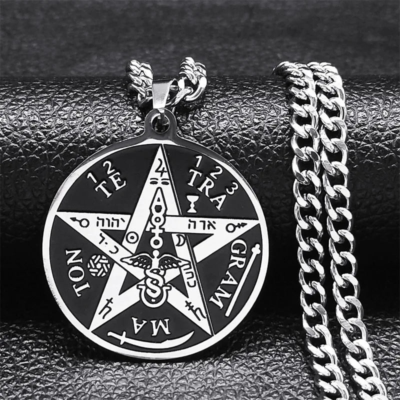 Pentagram Necklace Tetragram Solomon Pendant
