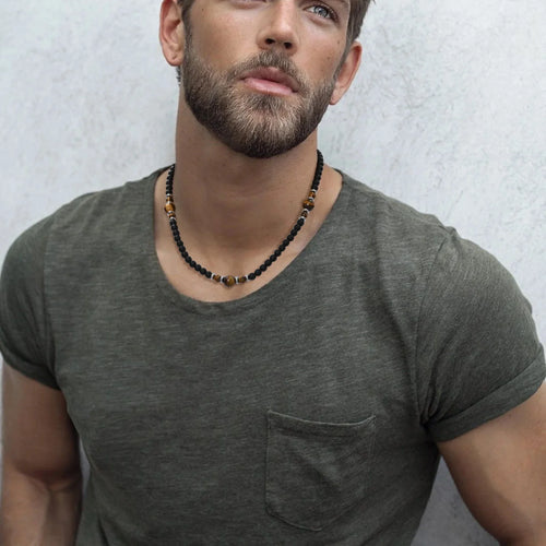 Tiger Eye Stone Necklace for Men