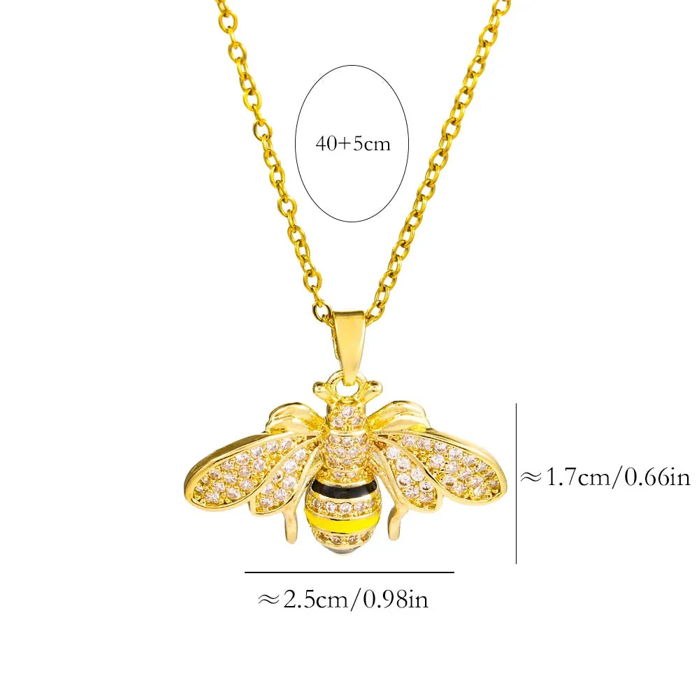 Women's necklace with bee pendant