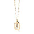 Women's necklace with hexagonal initial pendant a