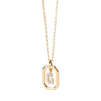 Women's necklace with hexagonal initial pendant g