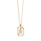 Women's necklace with hexagonal initial pendant r