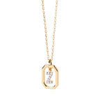 Women's necklace with hexagonal initial pendant z
